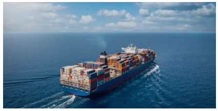 Container ship in port (placeholder)