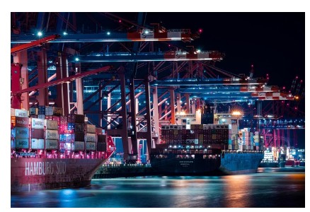 Port cranes and ship (placeholder)